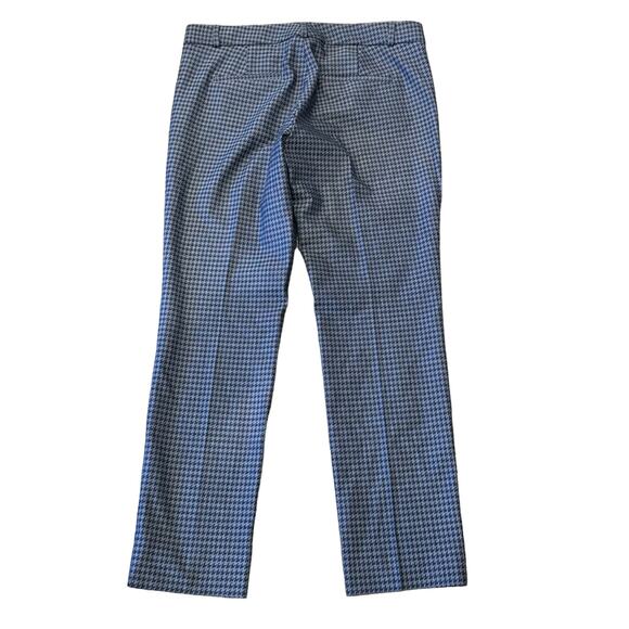 Banana Republic Sloan Houndstooth Blue Ankle Pant Size 8 - Picture 3 of 9